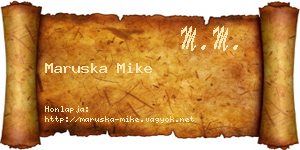 Maruska Mike névjegykártya